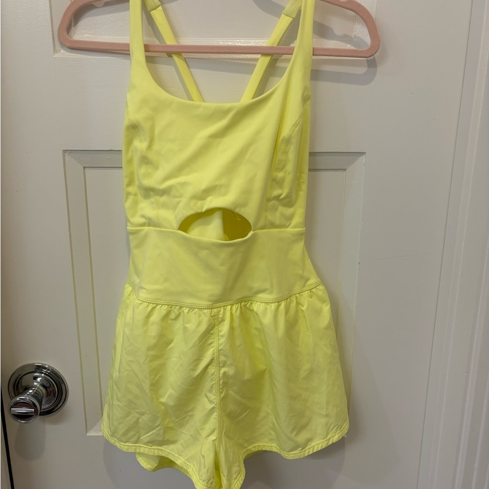 NWOT FP Movement Neon Yellow Runsie